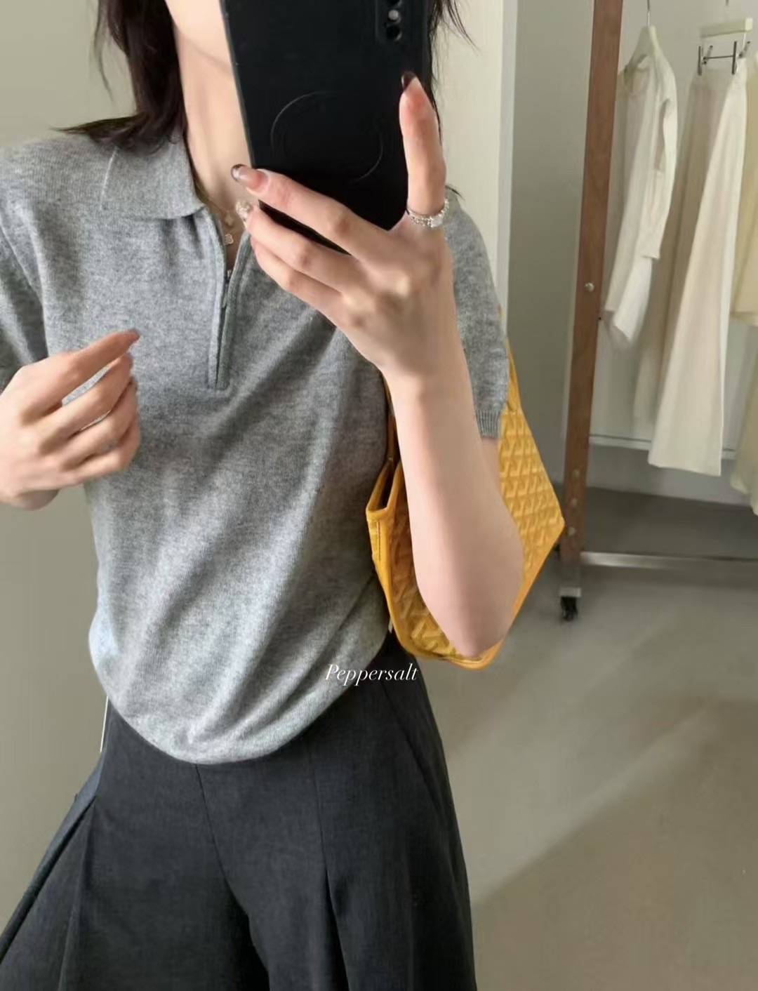 PEPPER 페페韓國直郵㊣東大門實拍女裝新品25春夏針織衫拉鏈PEPPER-OT針織衫圖色4