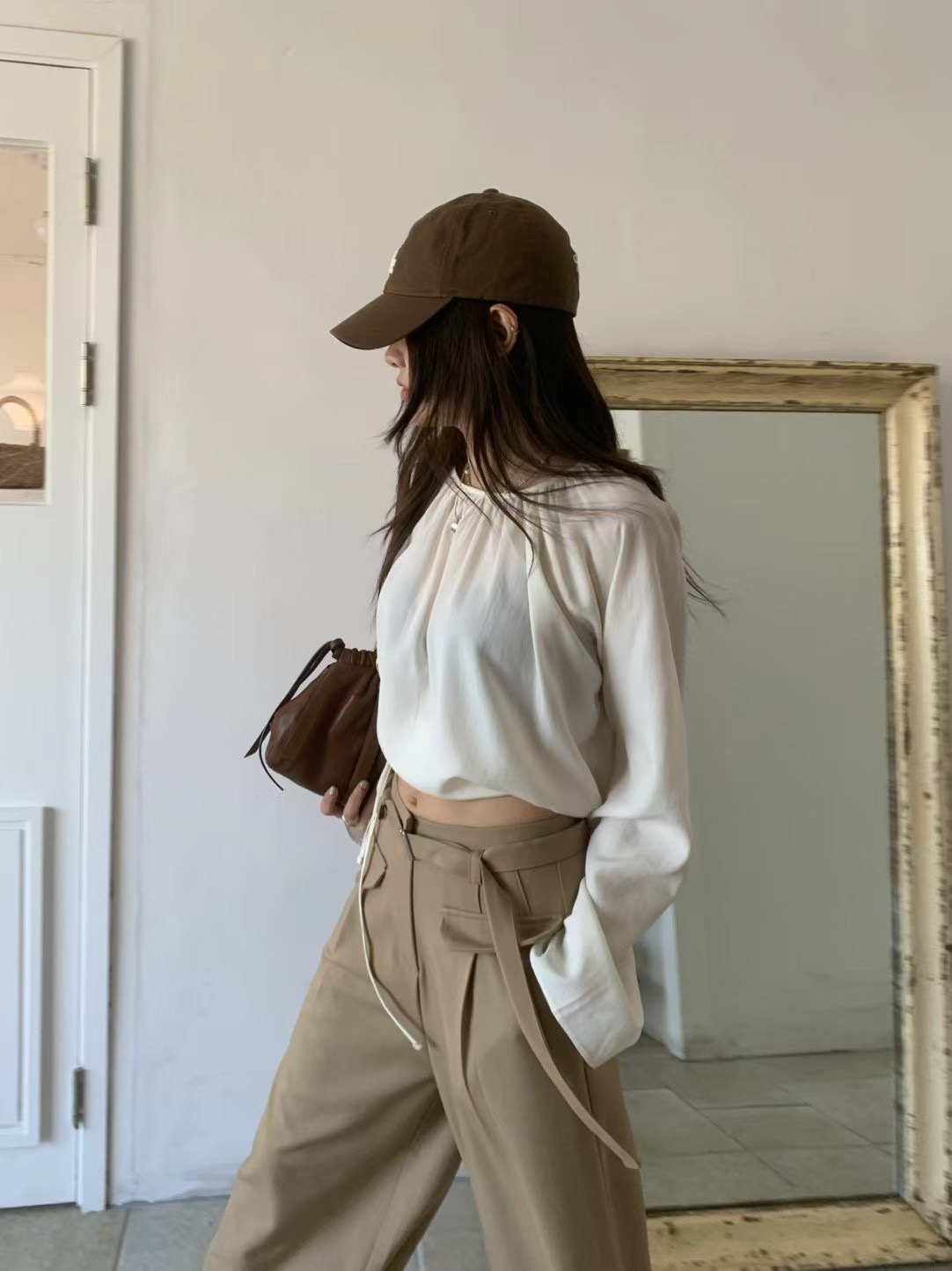 ONDA直郵韓國代購㊣女裝新款人氣25春夏推薦職業襯衫蕾絲衫ONDA襯衫/蕾絲衫