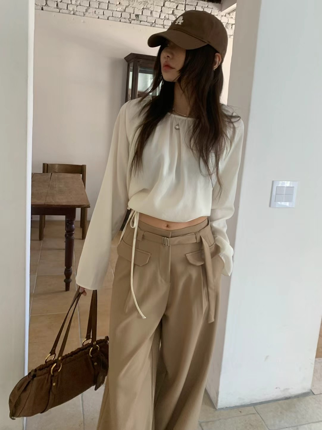 ONDA直郵韓國代購㊣女裝新款人氣25春夏推薦職業襯衫蕾絲衫ONDA襯衫/蕾絲衫