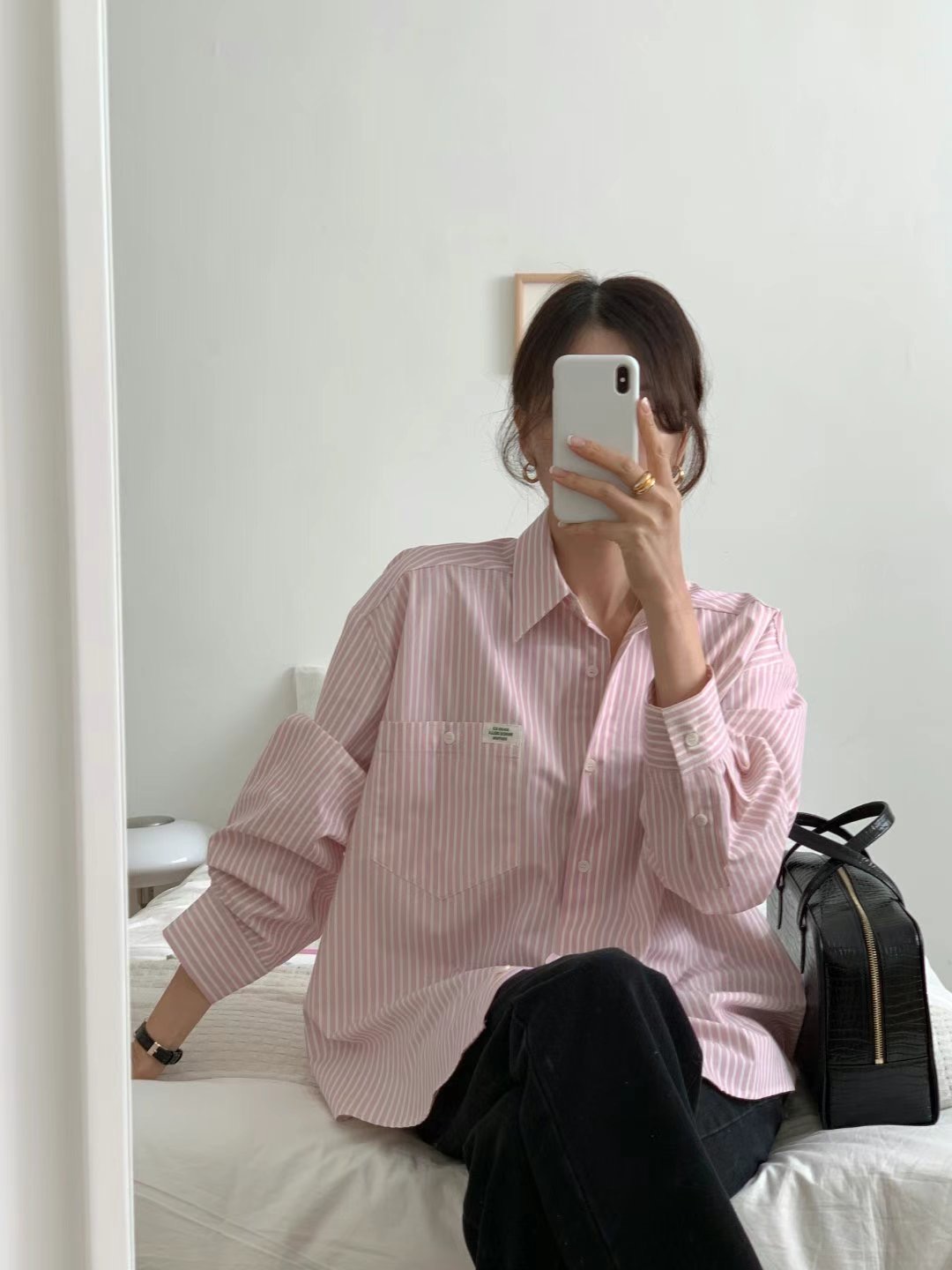 TONEOF/ARRICCHISI韓國㊣直郵東大門代購女裝新品職業襯衫蕾絲衫OHEN襯衫/蕾絲衫
