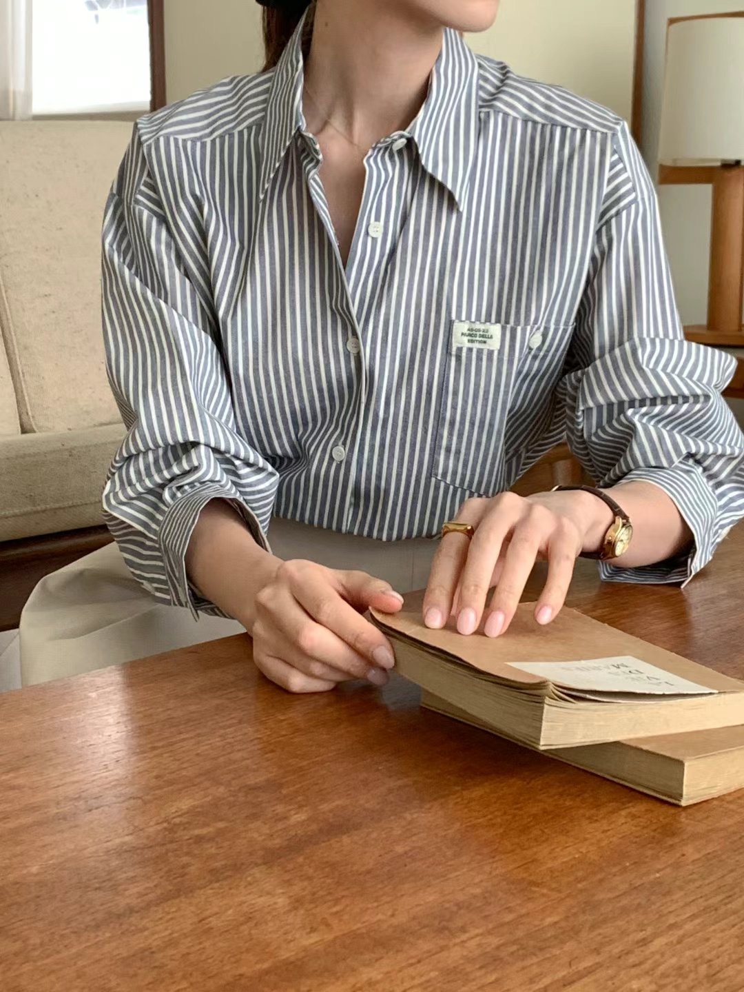 TONEOF/ARRICCHISI韓國㊣直郵東大門代購女裝新品職業襯衫蕾絲衫OHEN襯衫/蕾絲衫圖色2
