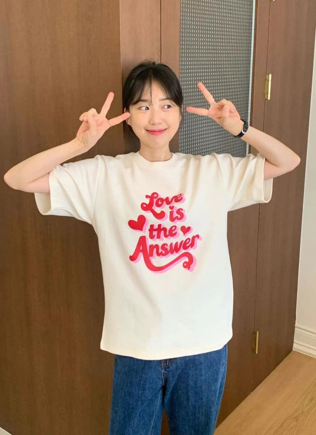 ARHEE直郵韓國代購㊣女裝新品時尚25春夏休閑人氣推薦熱賣T恤ARHEET恤圖色2