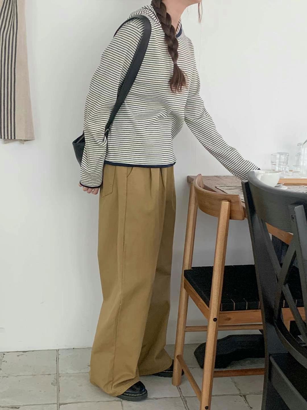 CHEEMI韓國直郵㊣東大門實拍女裝新品推薦休閑25春夏長袖T恤REFORM長袖T恤