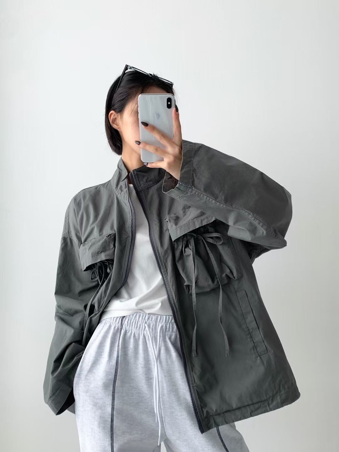 REPAIR直郵韓國代購㊣女裝新品熱賣職業休閑人氣推薦夾克口袋REPAIR夾克