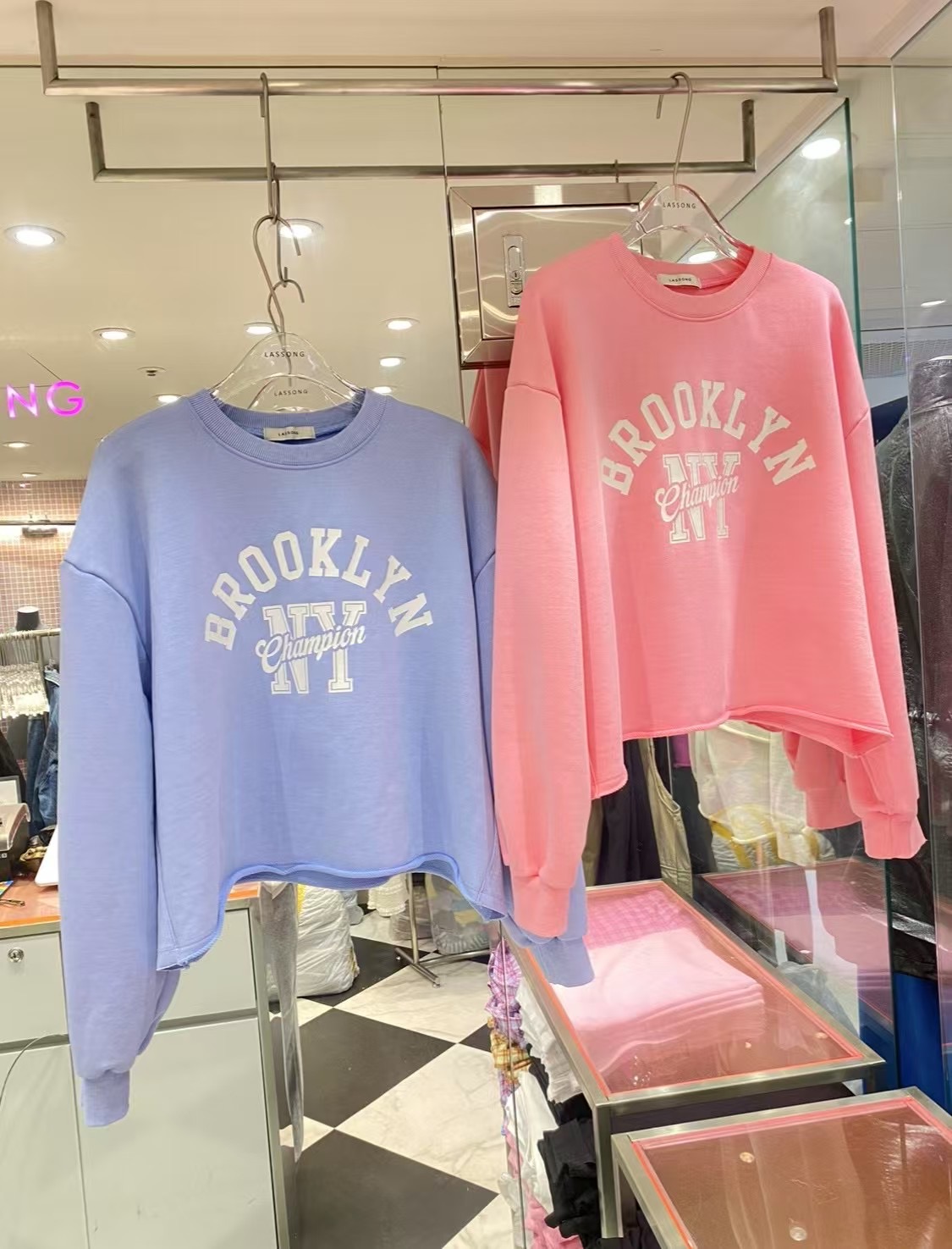 LASSONG韓國直郵㊣女裝新品25春夏休閑人氣熱賣職業推薦衛衣LASSONG衛衣