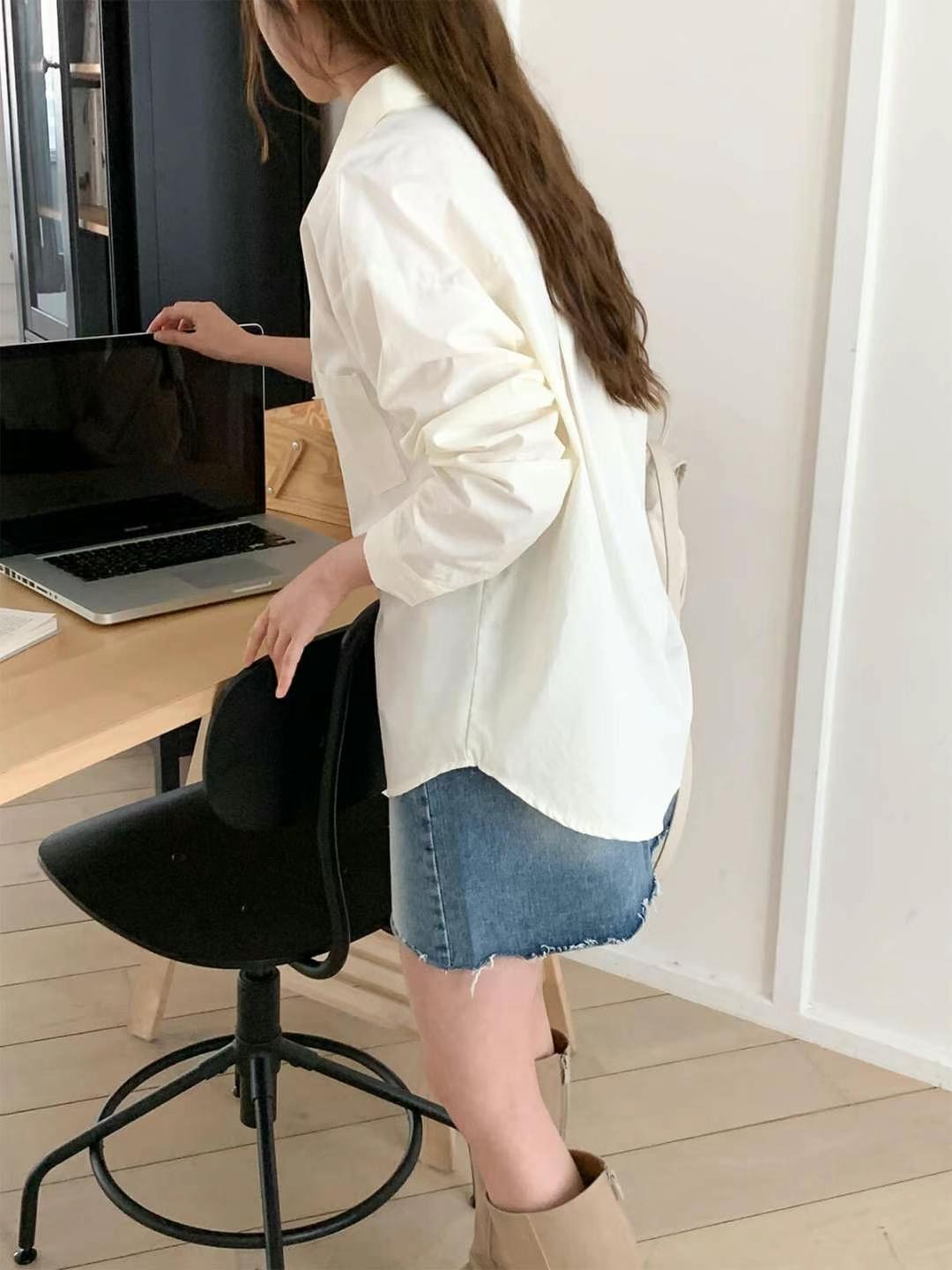 CHEEMI韓國㊣直郵東大門代購女裝新品休閑推薦時尚襯衫蕾絲衫REFORM襯衫/蕾絲衫