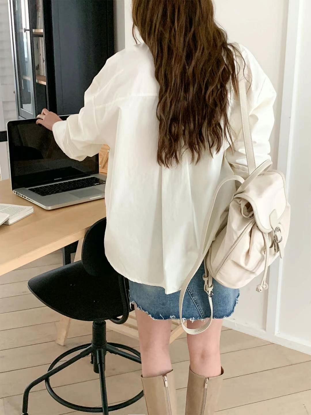 CHEEMI韓國㊣直郵東大門代購女裝新品休閑推薦時尚襯衫蕾絲衫REFORM襯衫/蕾絲衫