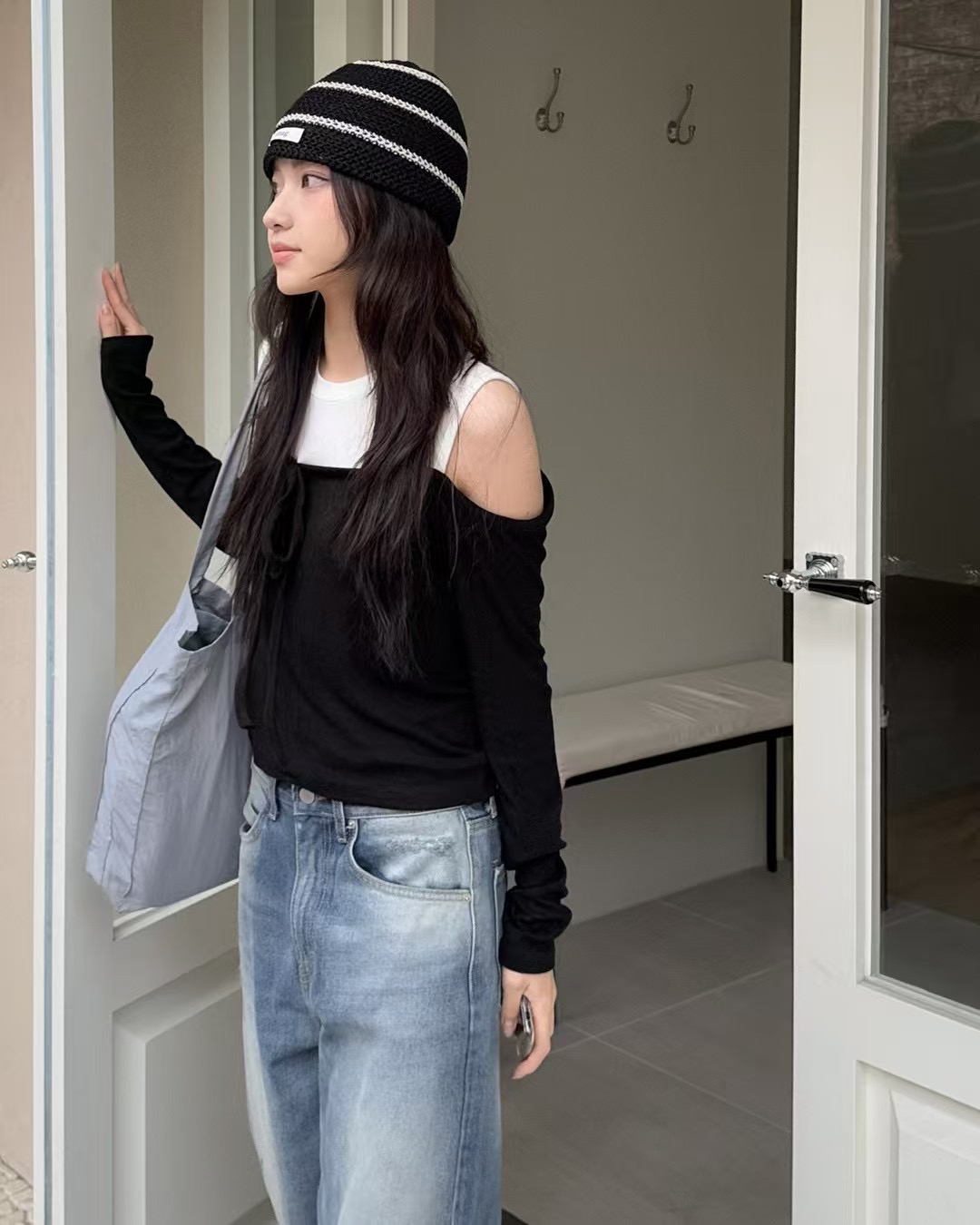 OPENING TITLE-오프닝타이틀-OT韓國直郵㊣女裝新品25春夏長袖T恤anag/OPENING TITLE長袖T恤圖色4