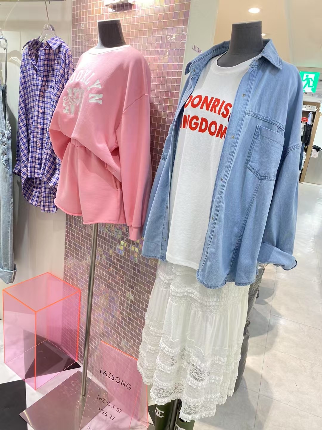 LASSONG韓國直郵㊣東大門實拍女裝新品休閑25春夏半身裙中短裙LASSONG半身裙/中短裙