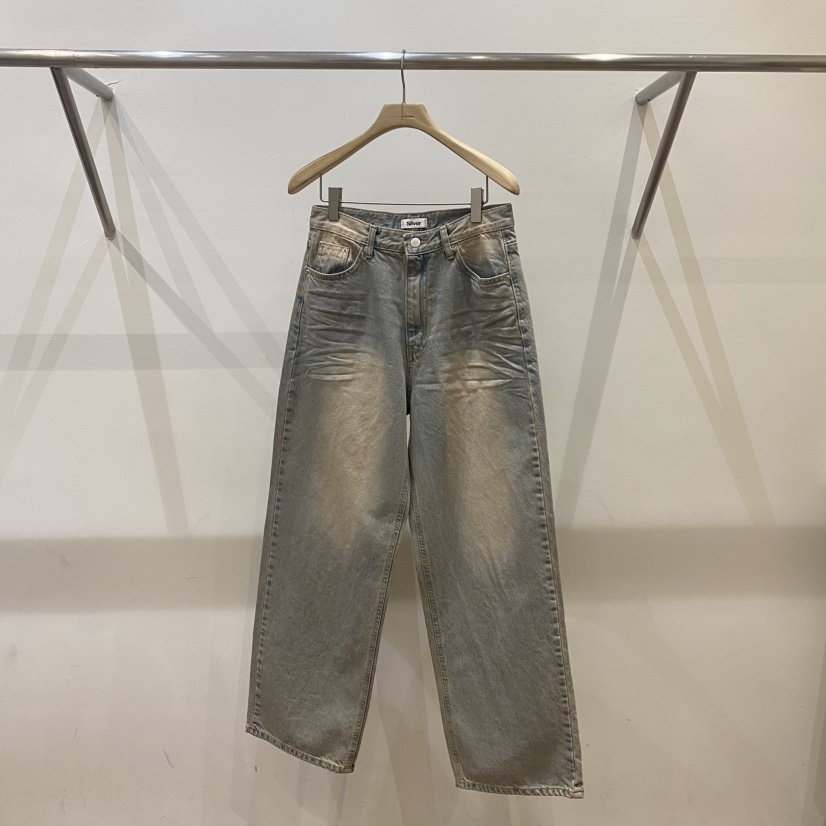 SILVER韓國㊣直郵東大門代購女裝新款熱賣25春夏休閑牛仔褲SILVER牛仔褲