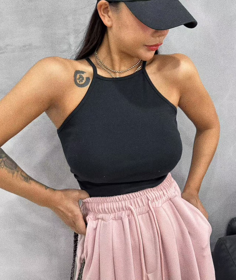 BLACK BABI韓國直郵㊣女裝新款熱賣職業休閑人氣時尚吊帶背心BLACK BABI吊帶/背心
