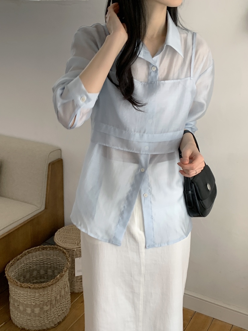 BOUND.A韓國直郵㊣女裝新款職業時尚熱賣25春夏襯衫蕾絲衫BOUND.A襯衫/蕾絲衫
