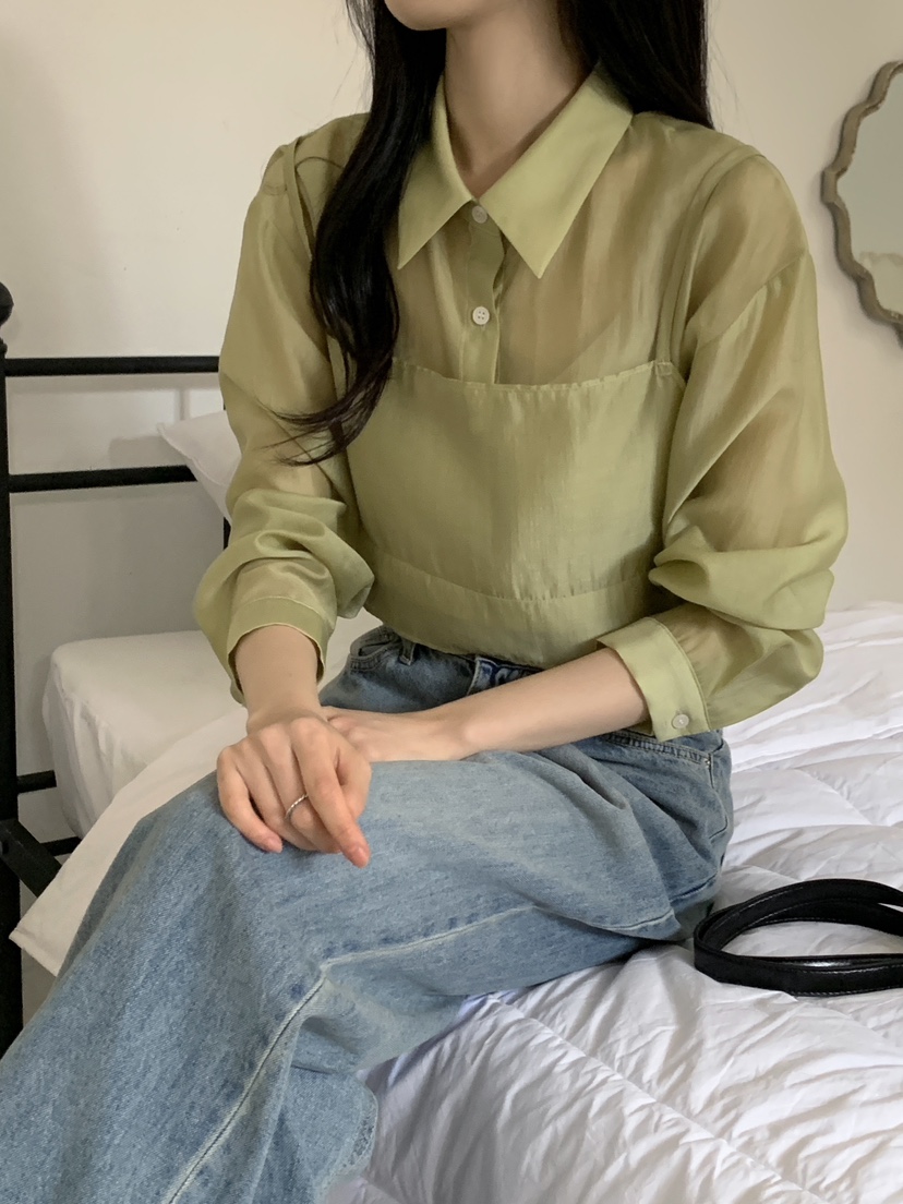 BOUND.A韓國直郵㊣女裝新款職業時尚熱賣25春夏襯衫蕾絲衫BOUND.A襯衫/蕾絲衫