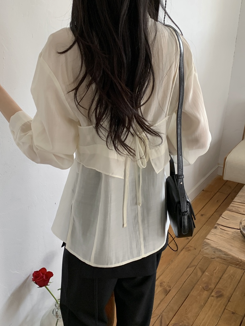 BOUND.A韓國直郵㊣女裝新款職業時尚熱賣25春夏襯衫蕾絲衫BOUND.A襯衫/蕾絲衫