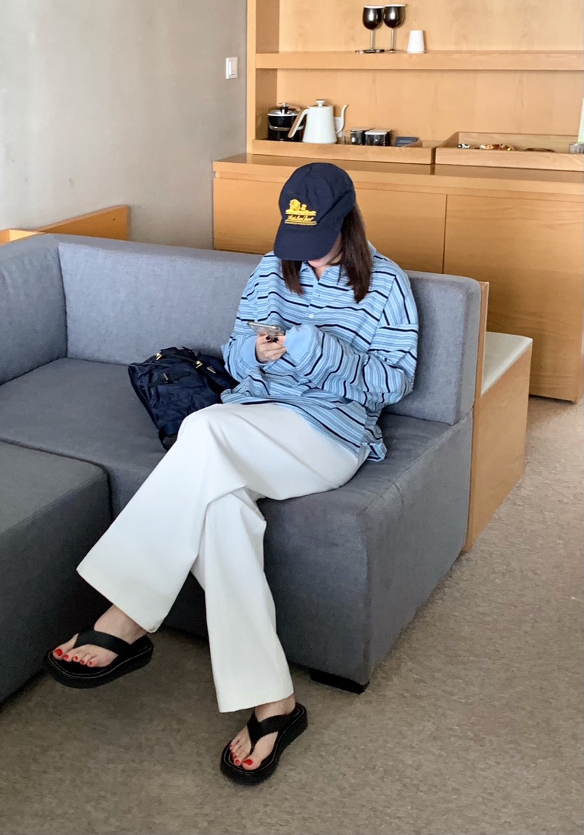 COURGETTE韓國直郵㊣女裝新品熱賣時尚25春夏人氣職業休閑褲COURGETTE休閑褲