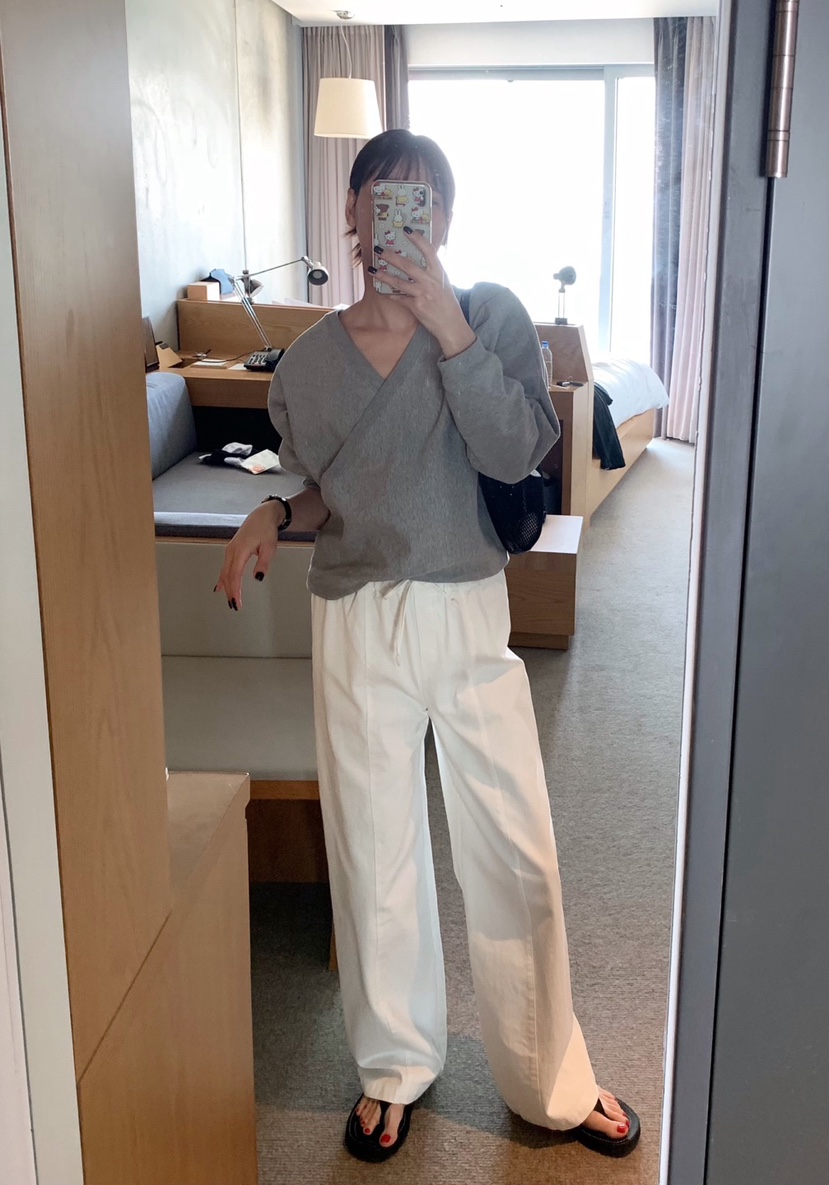 COURGETTE韓國直郵㊣女裝新品熱賣時尚25春夏人氣職業休閑褲COURGETTE休閑褲