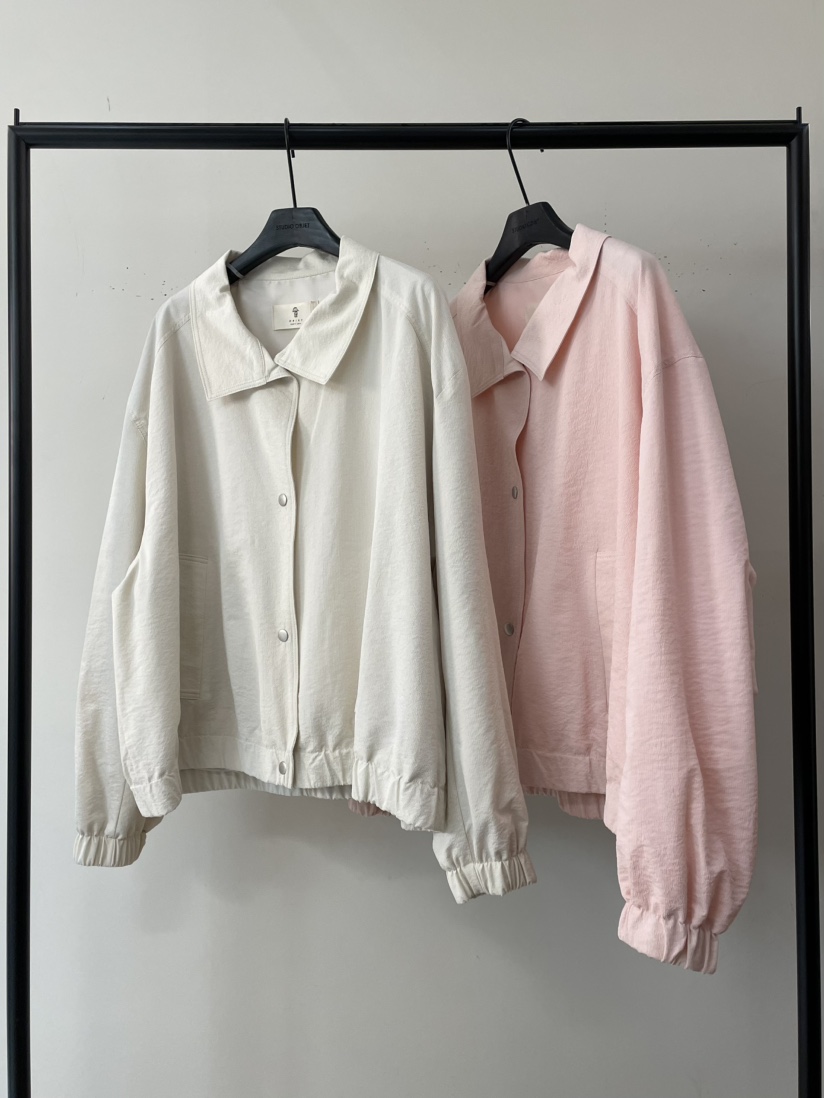 OBJET直郵韓國代購㊣女裝新品時尚熱賣休閑職業25春夏人氣夾克love us u/OBJET夾克
