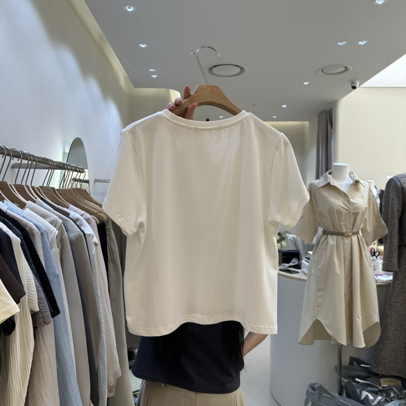 MATIERE韓國直郵㊣東大門實拍女裝新品職業熱賣25春夏人氣T恤MATIERET恤