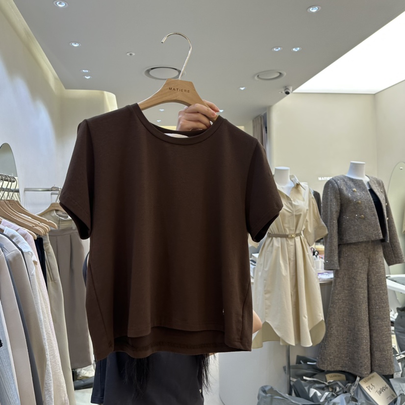 MATIERE韓國直郵㊣東大門實拍女裝新品職業熱賣25春夏人氣T恤MATIERET恤圖色3