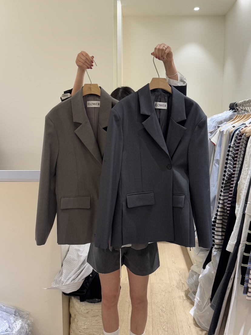 FLOWER-L韓國直郵㊣女裝新款推薦熱賣時尚休閑25春夏職業夾克FLOWER-L夾克