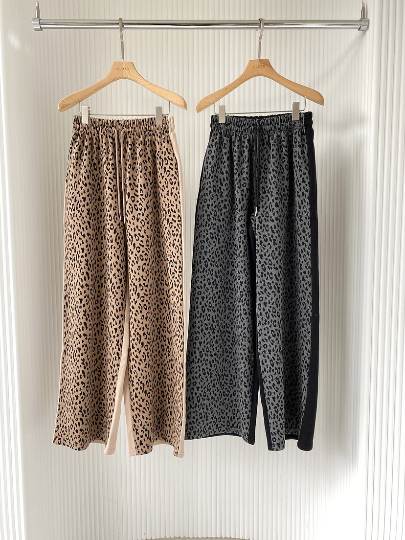 CLOTH韓國直郵㊣東大門實拍女裝新品25春夏職業休閑休閑褲豹紋CLOTH休閑褲