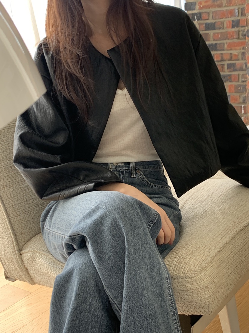 LOGARDEN韓國直郵㊣女裝新品職業人氣25春夏時尚熱賣推薦皮衣LO GARDEN皮衣