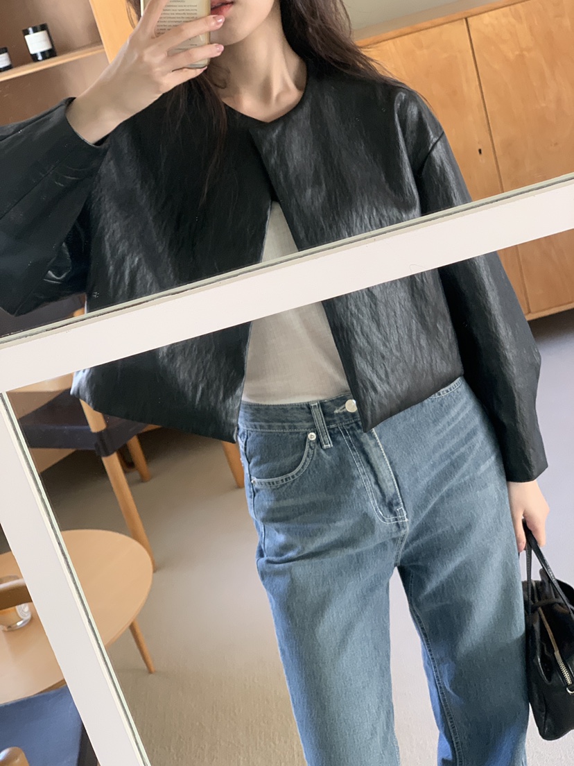 LOGARDEN韓國直郵㊣女裝新品職業人氣25春夏時尚熱賣推薦皮衣LO GARDEN皮衣