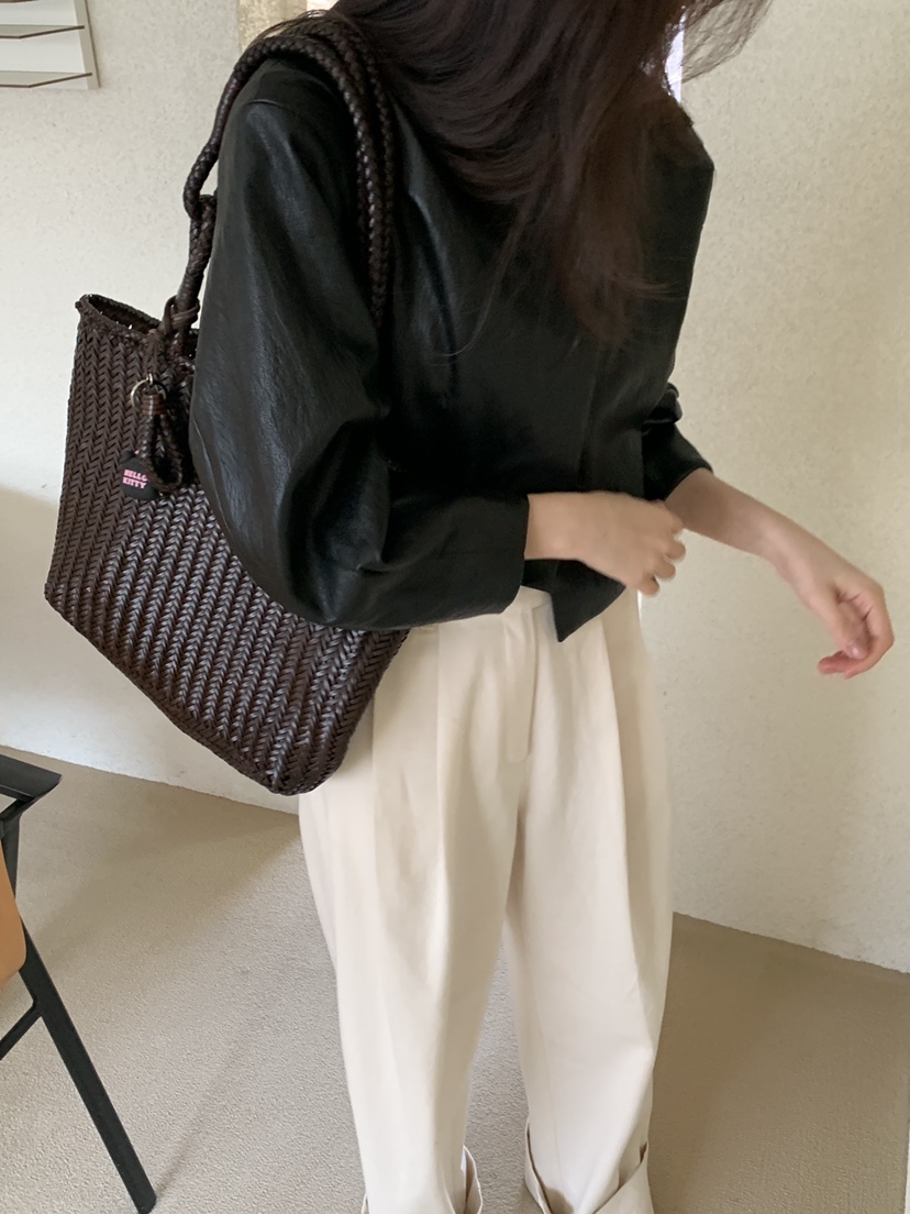 LOGARDEN韓國直郵㊣女裝新品職業人氣25春夏時尚熱賣推薦皮衣LO GARDEN皮衣