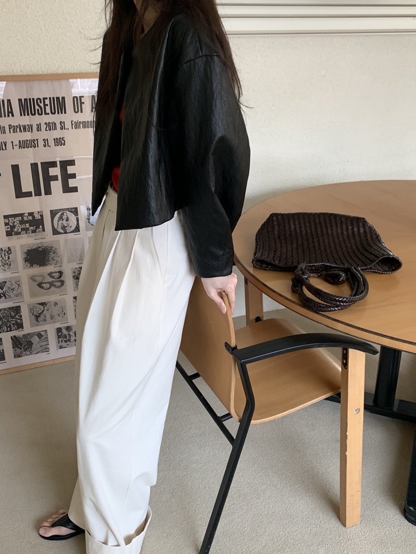 LOGARDEN韓國直郵㊣女裝新品職業人氣25春夏時尚熱賣推薦皮衣LO GARDEN皮衣