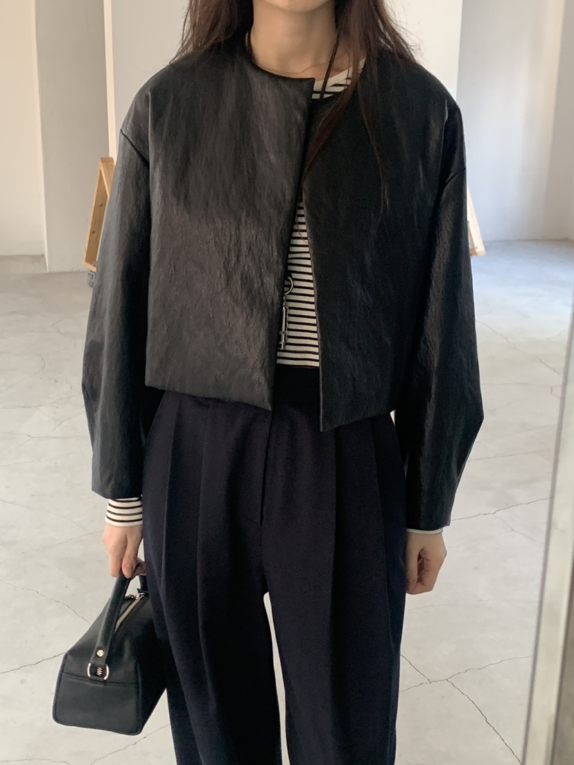 LOGARDEN韓國直郵㊣女裝新品職業人氣25春夏時尚熱賣推薦皮衣LO GARDEN皮衣