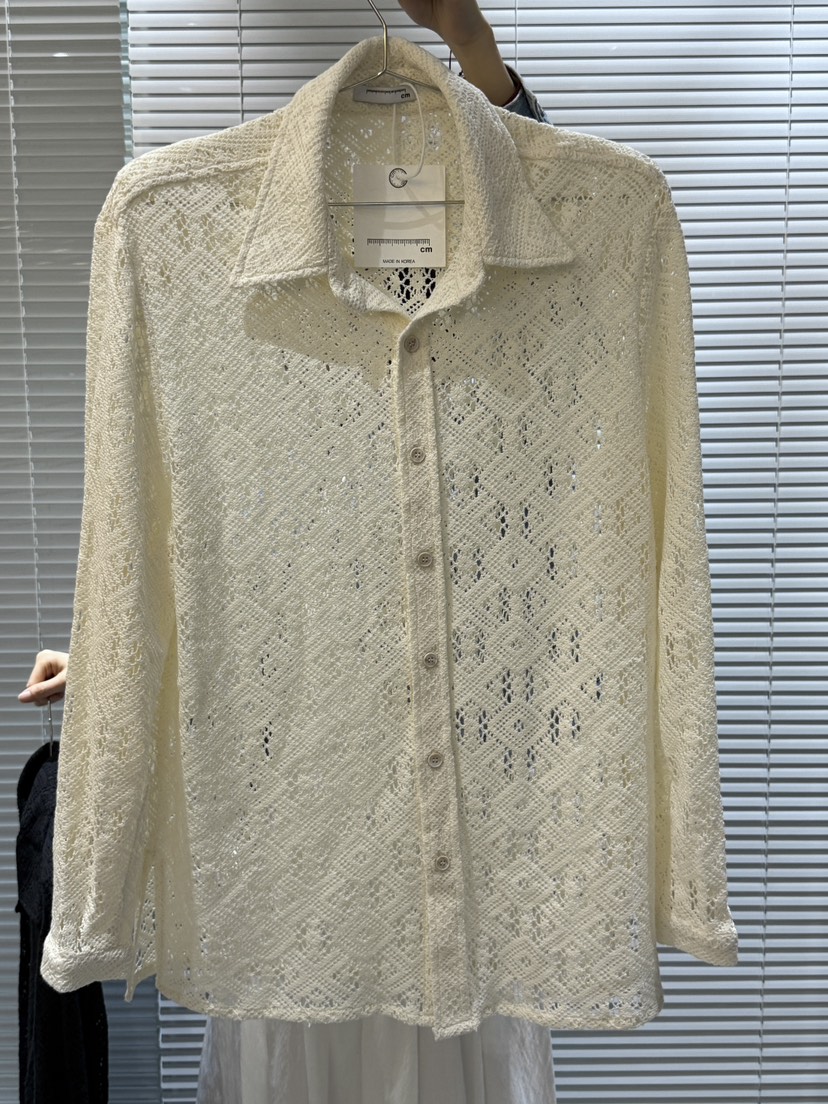CM直郵韓國代購㊣女裝新品25春夏推薦職業時尚休閑襯衫蕾絲衫CM襯衫/蕾絲衫