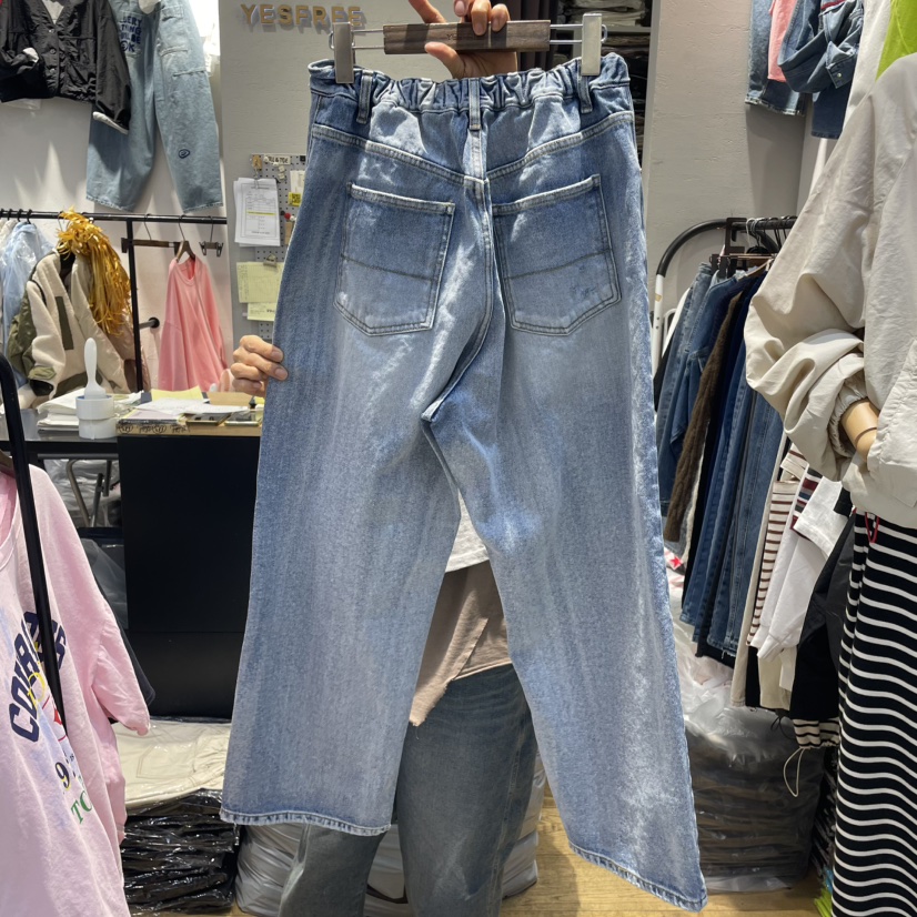 YESFREE直郵韓國代購㊣女裝新品時尚職業推薦熱賣25春夏牛仔褲YESFREE牛仔褲