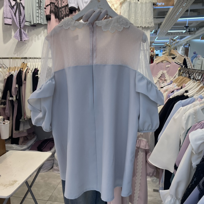 PAPA韓國㊣直郵東大門代購女裝新品休閑人氣25春夏襯衫蕾絲衫PaPa/HALMADE襯衫/蕾絲衫