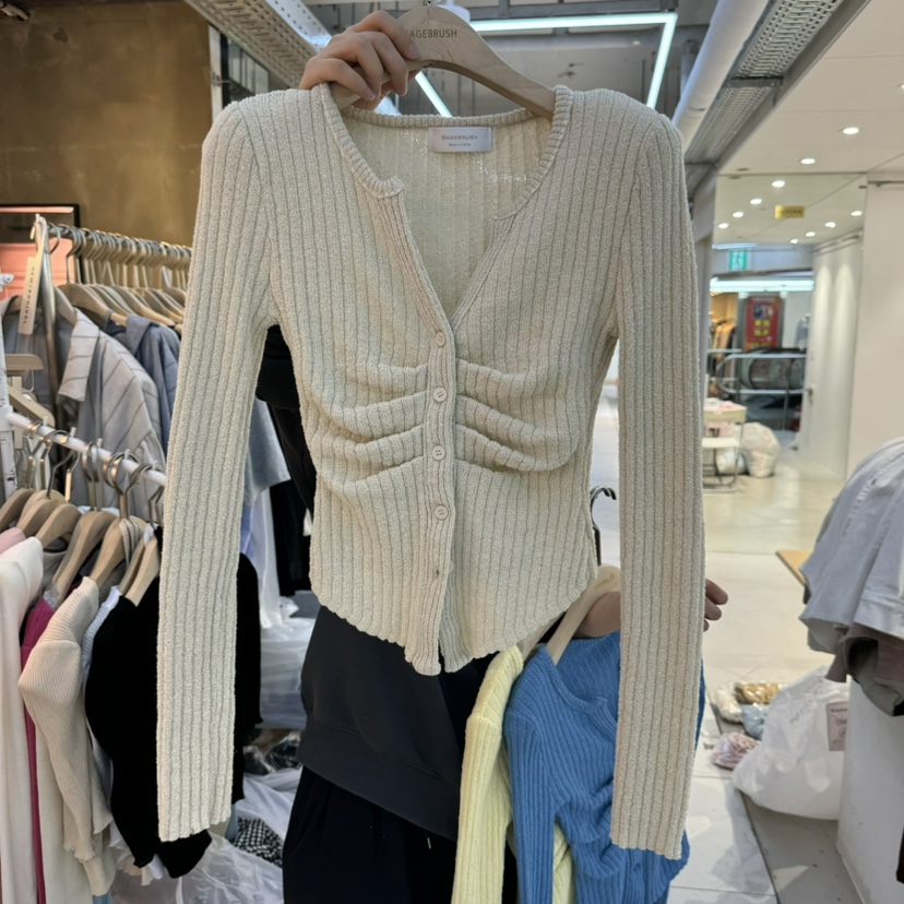 SAGE BRUSH直郵韓國代購㊣女裝新品熱賣休閑25春夏推薦針織衫SAGE BRUSH針織衫圖色2