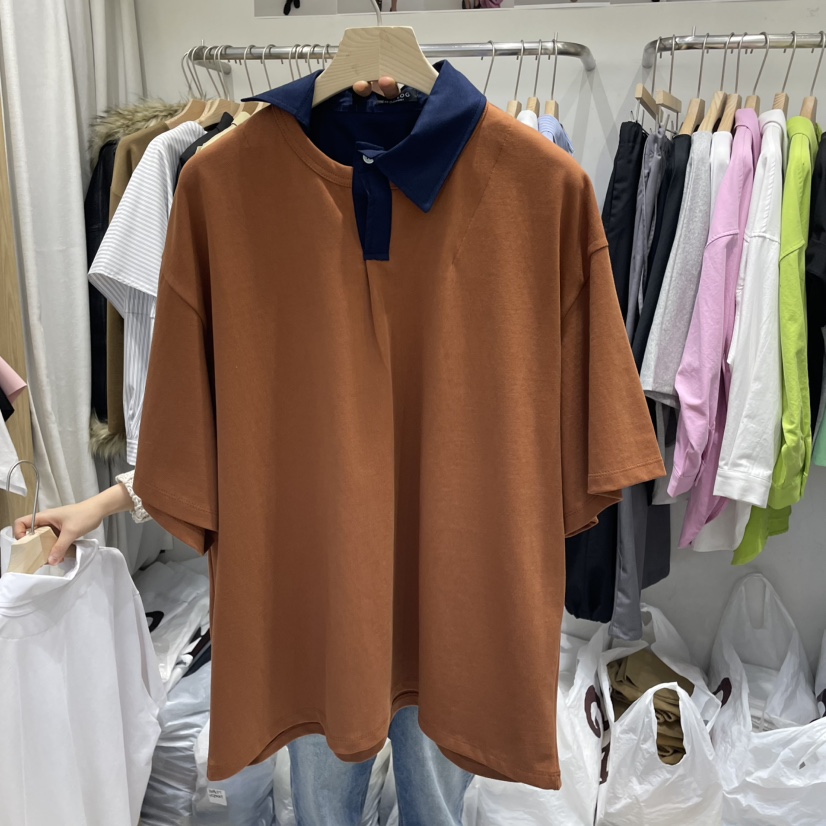 DA YLOG直郵韓國代購㊣女裝新品熱賣25春夏休閑職業推薦T恤DA YLOGT恤圖色3