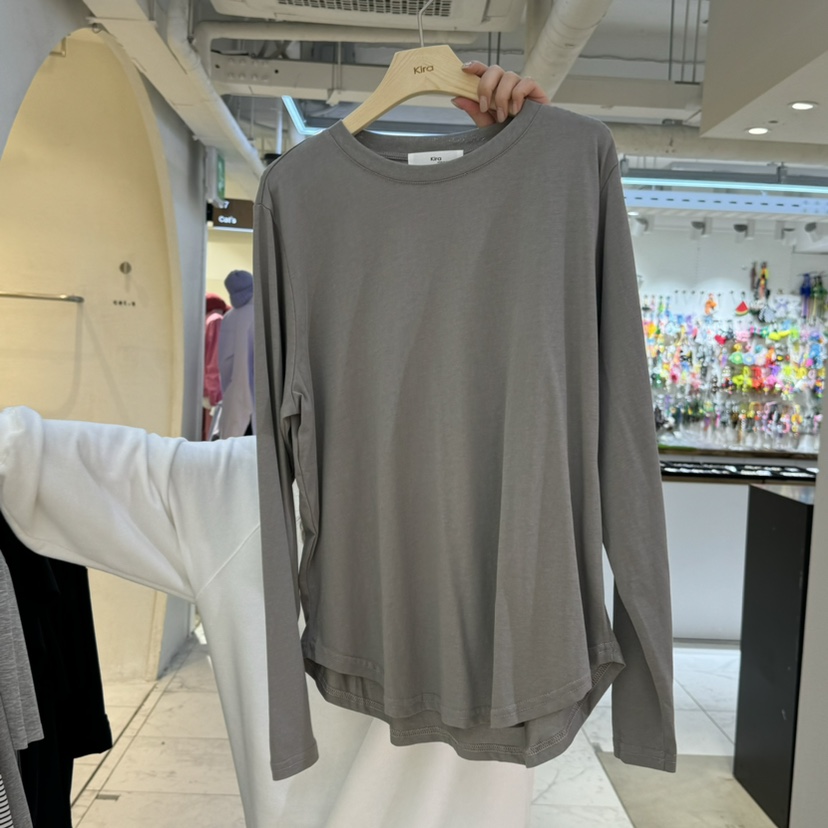 KIRA-Q韓國直郵㊣東大門實拍女裝新品職業熱賣時尚長袖T恤KIRA-Q長袖T恤圖色3