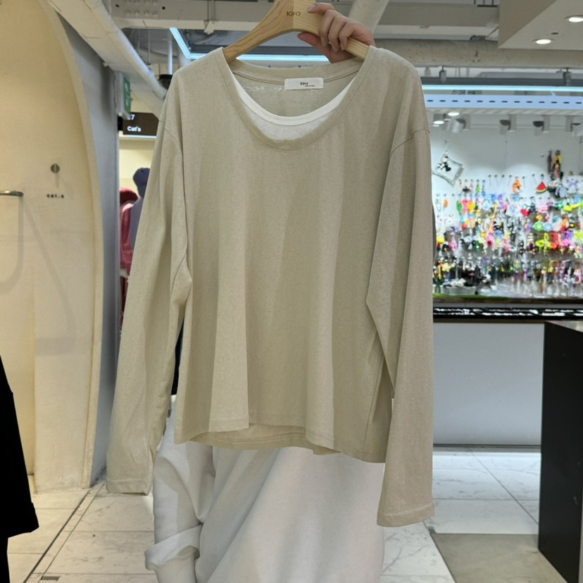 KIRA-Q直郵韓國代購㊣女裝新款推薦25春夏時尚休閑長袖T恤KIRA-Q長袖T恤圖色2