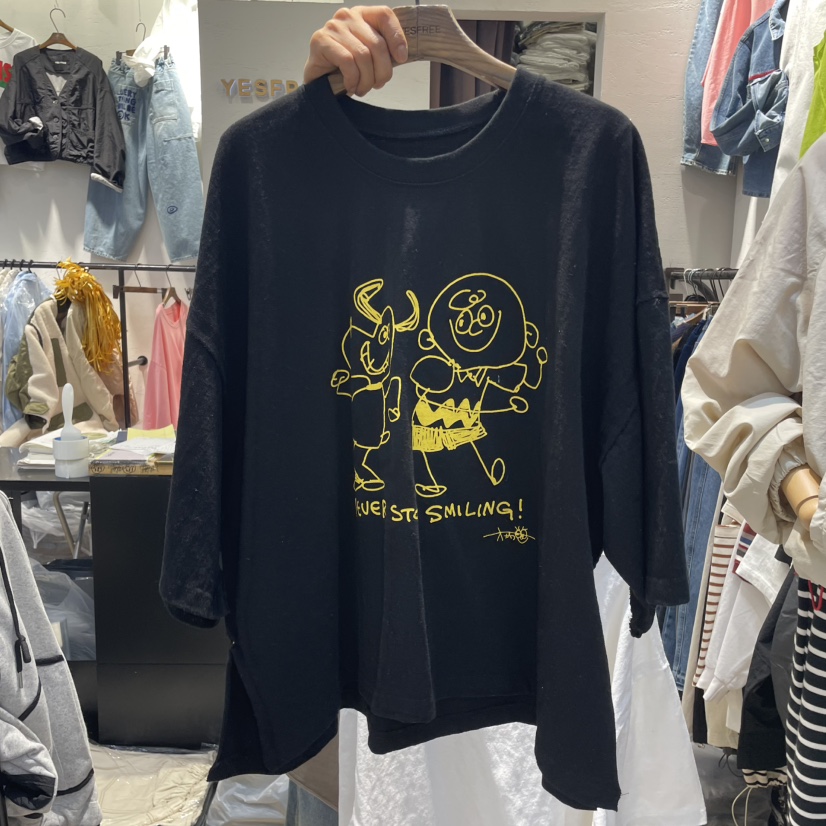 YESFREE直郵韓國代購㊣女裝新款休閑人氣時尚熱賣T恤史努比YESFREET恤圖色2