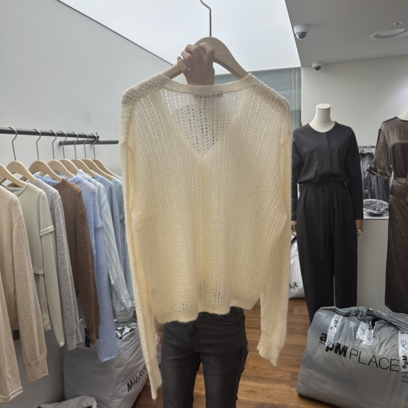 FFULLBAR直郵韓國代購㊣女裝新品時尚休閑針織衫馬海毛開衫DELI JENNY針織衫