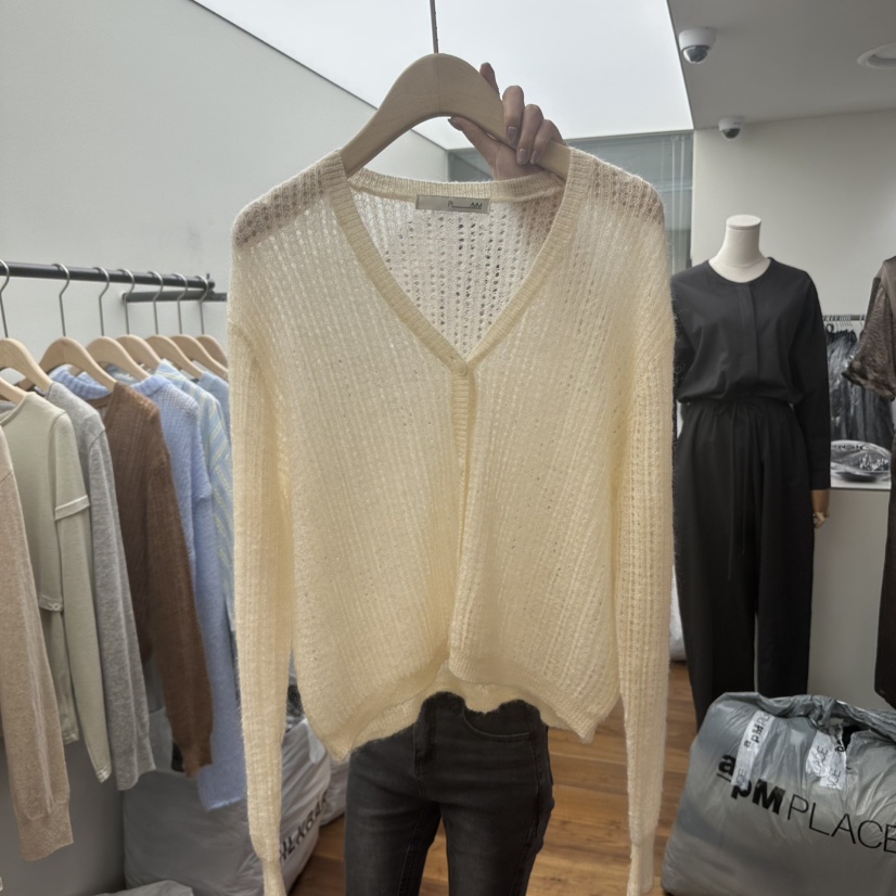 FFULLBAR直郵韓國代購㊣女裝新品時尚休閑針織衫馬海毛開衫DELI JENNY針織衫