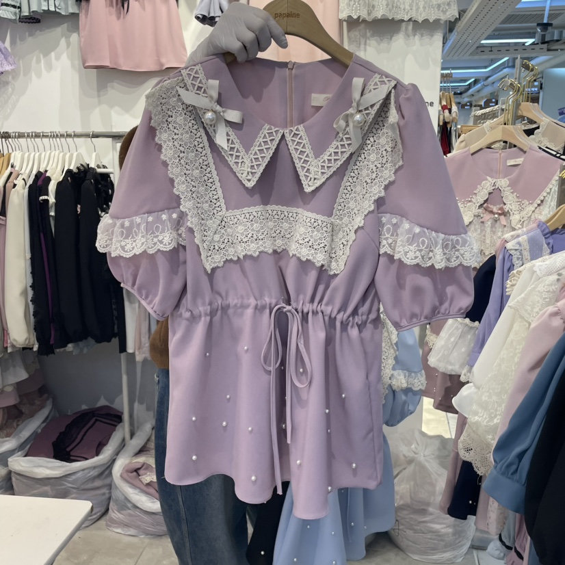 PAPA東大門代購女士新款人氣推薦時尚真品職業熱賣襯衫蕾絲衫PaPa/HALMADE襯衫/蕾絲衫圖色1