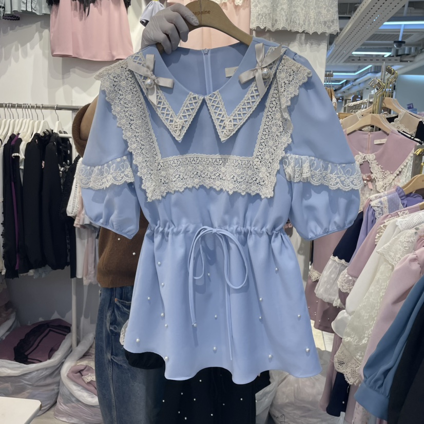 PAPA東大門代購女士新款人氣推薦時尚真品職業熱賣襯衫蕾絲衫PaPa/HALMADE襯衫/蕾絲衫圖色2