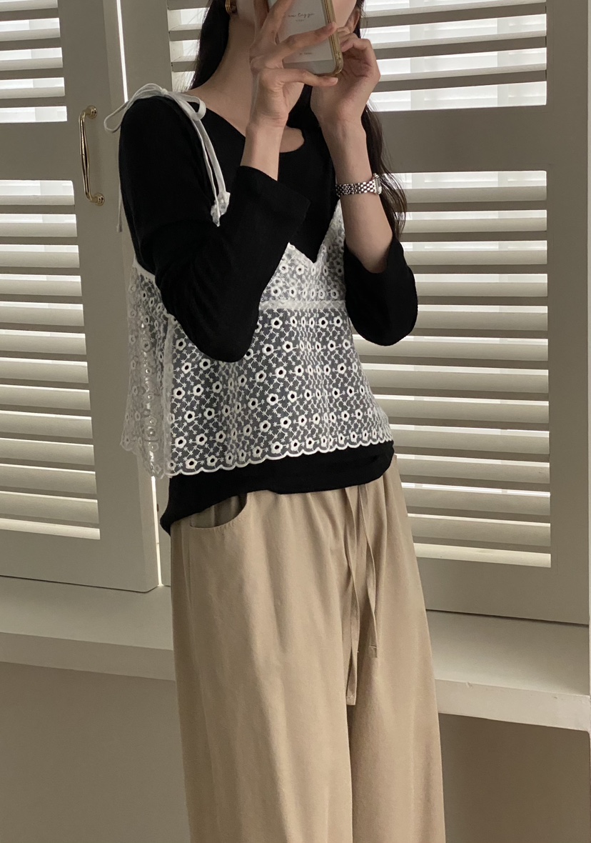 TIZZI韓國直郵女士新款人氣職業時尚休閑推薦熱賣25春夏長袖T恤TIZZI長袖T恤