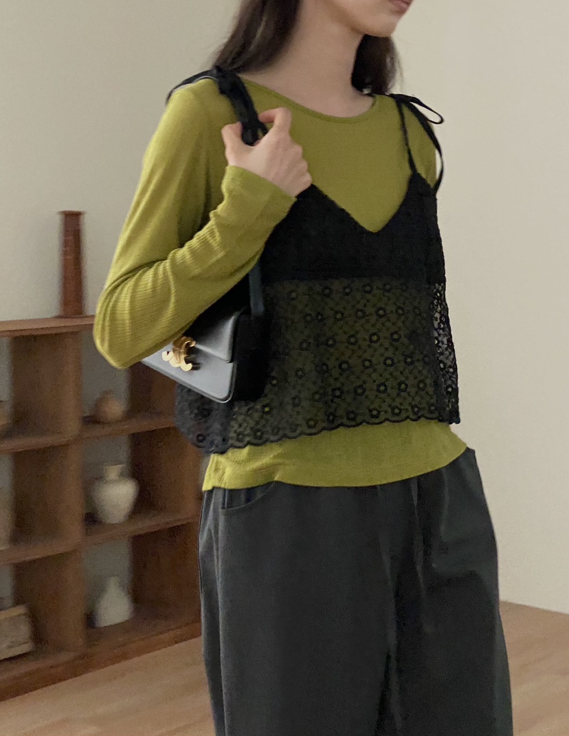 TIZZI韓國直郵女士新款人氣職業時尚休閑推薦熱賣25春夏長袖T恤TIZZI長袖T恤