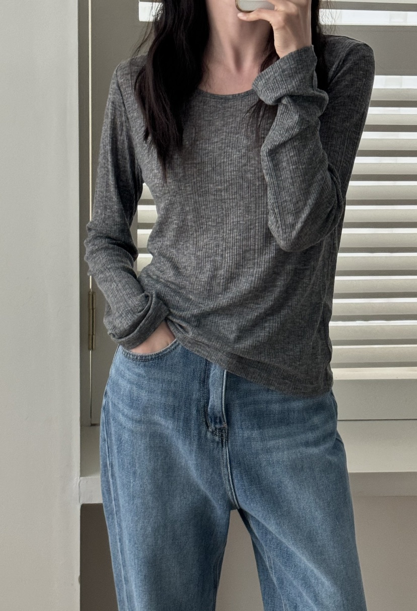 TIZZI韓國直郵女士新款人氣職業時尚休閑推薦熱賣25春夏長袖T恤TIZZI長袖T恤