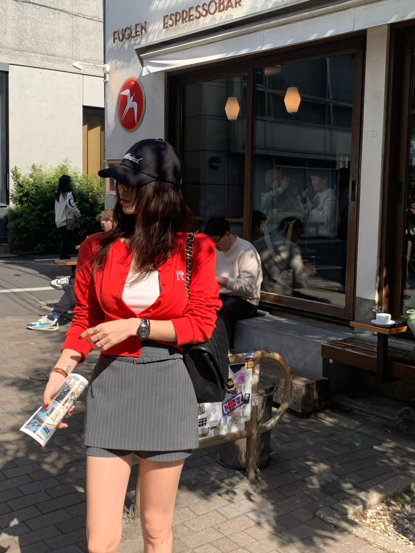 REVE CITE-L東大門實拍女士新品熱賣人氣休閑裙褲含腰繩腰帶REVE CITE裙褲