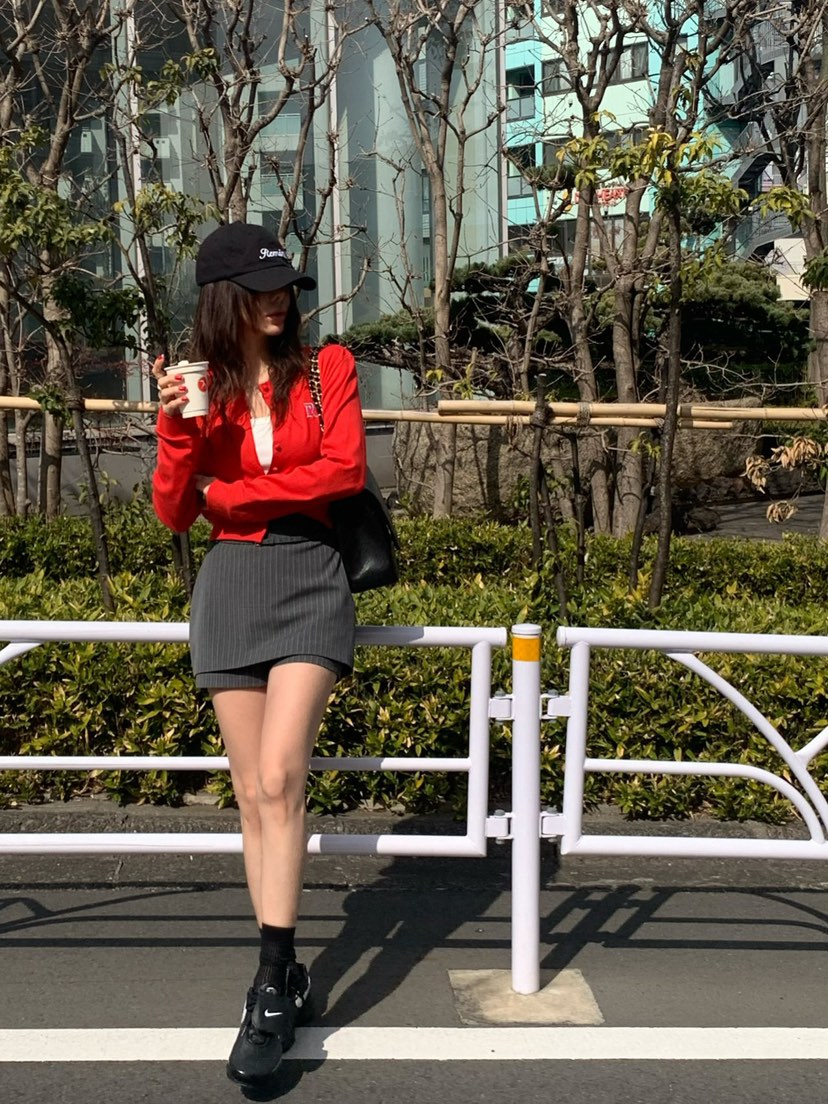 REVE CITE-L東大門實拍女士新品熱賣人氣休閑裙褲含腰繩腰帶REVE CITE裙褲