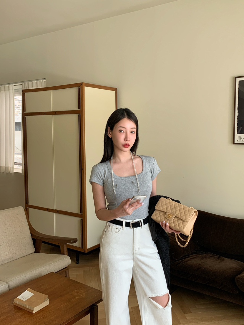 REVE CITE-L東大門直郵女士新品真品熱賣休閑人氣時尚牛仔褲REVE CITE牛仔褲