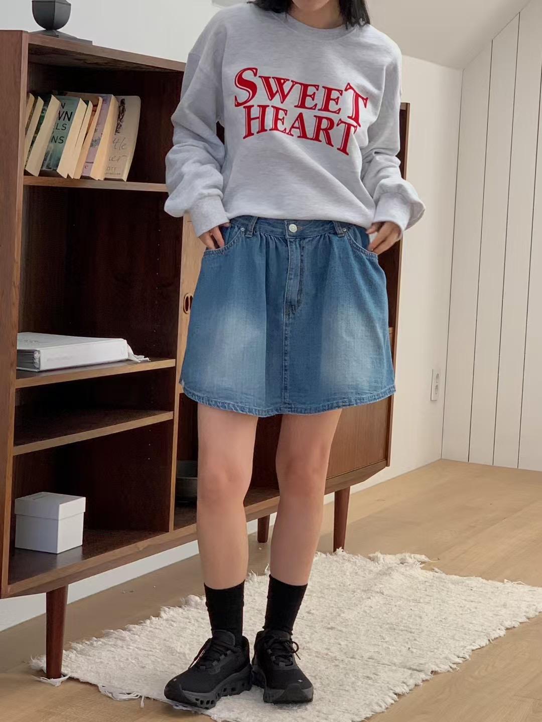 ATTENTION-어텐션-T東大門直郵女裝新款推薦真品時尚短裙NUMBERING/ATTENTION短裙