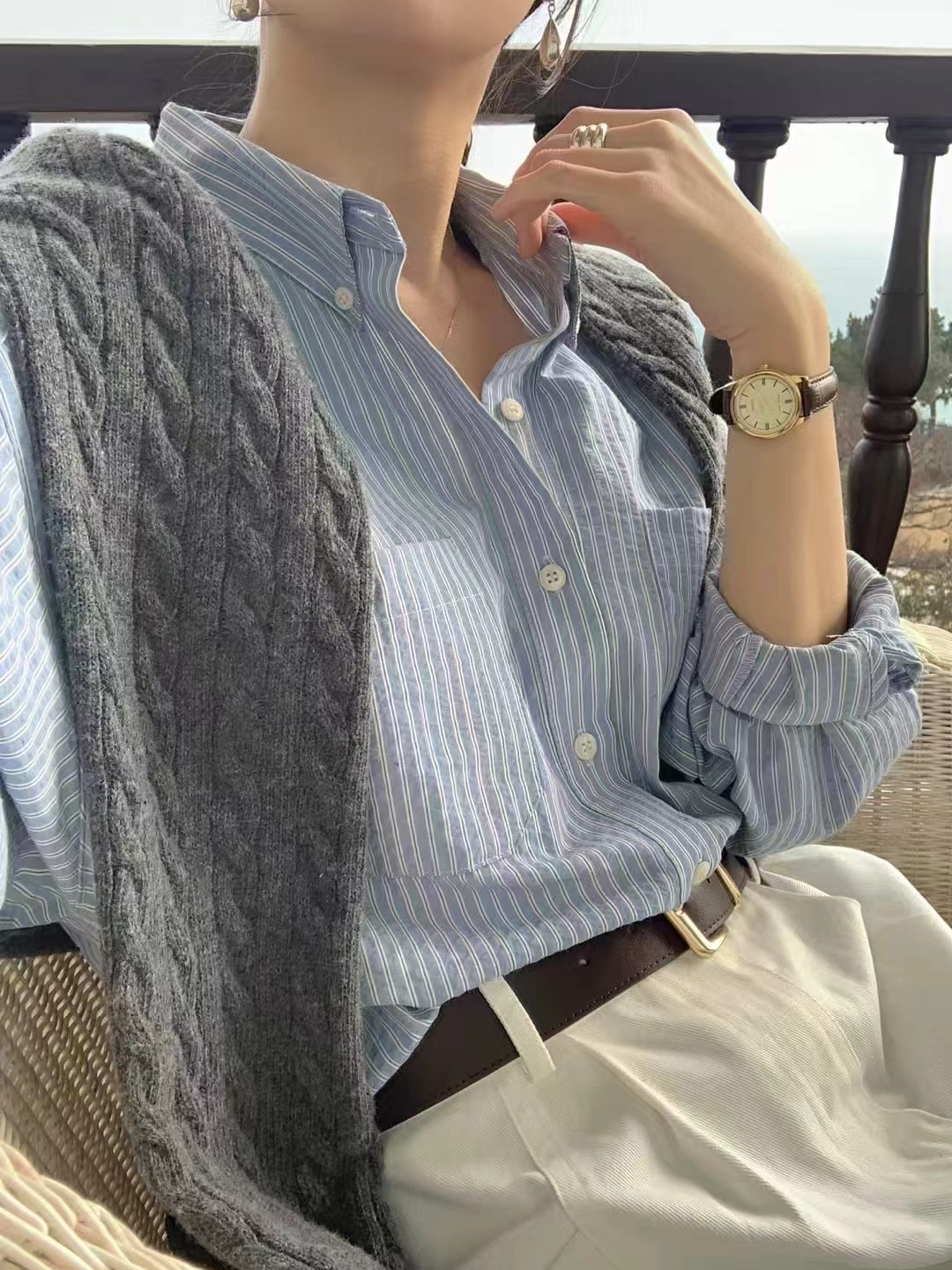 SIGNATURE東大門直郵女士新款25春夏推薦時尚休閑襯衫蕾絲衫SIGNATURE襯衫/蕾絲衫